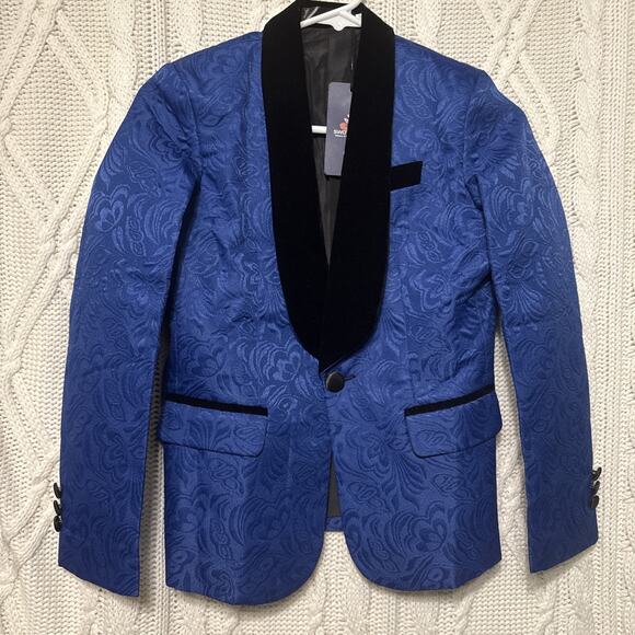 NWT Boys Blue Vest And Tuxedo – Size 10 - Picture 4 of 9